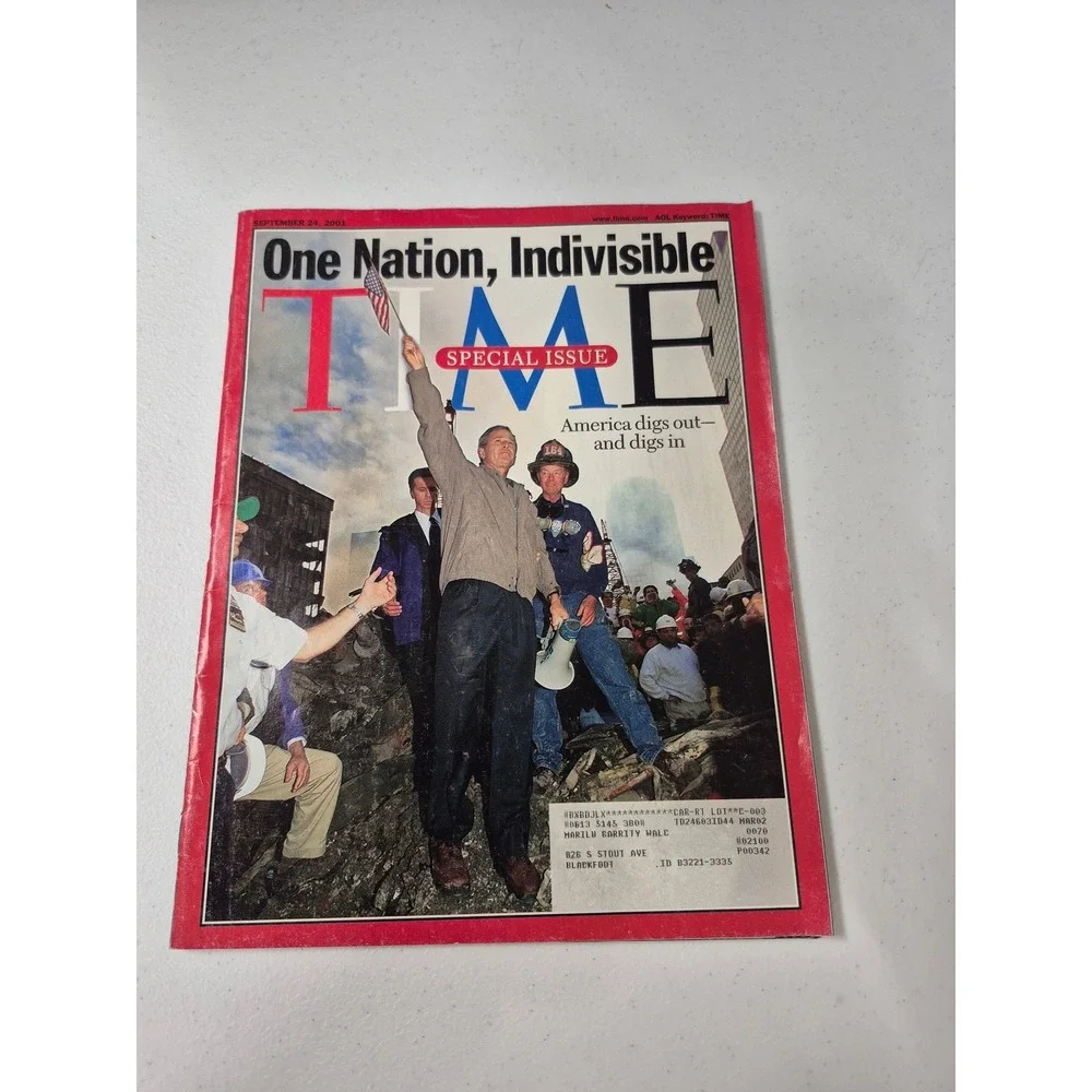 TIME Magazine Sept 24 2001 Special Issue One Nation Indivisible 9/11 Ground Zero